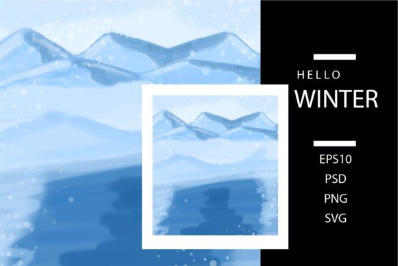 Ice Hills Watercolor Illustrations