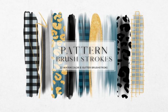 Pattern Watercolor Brush Stroke Illustrations