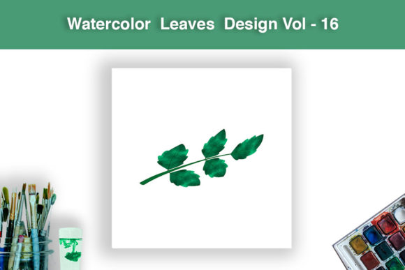 Watercolor Leaves Design Vol - 16 Illustrations