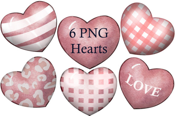 Watercolor Valentines Hearts Png Clipart